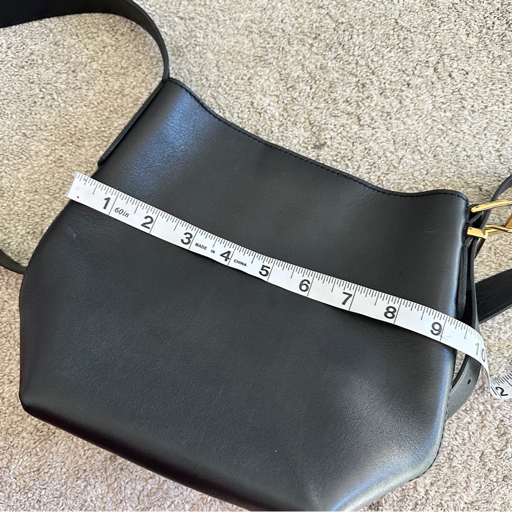 NWT Madewell Women’s The Essential Mini Bucket Tote Bag Crossbody Leather Black - Picture 15 of 16